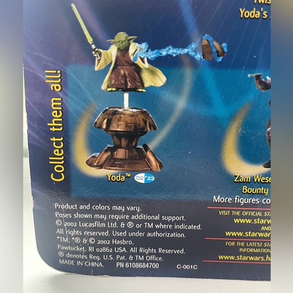 New Star Wars-Attack of the Clones: YODA Jedi Master Action Figure Hasbro 02’ - Picture 3 of 4